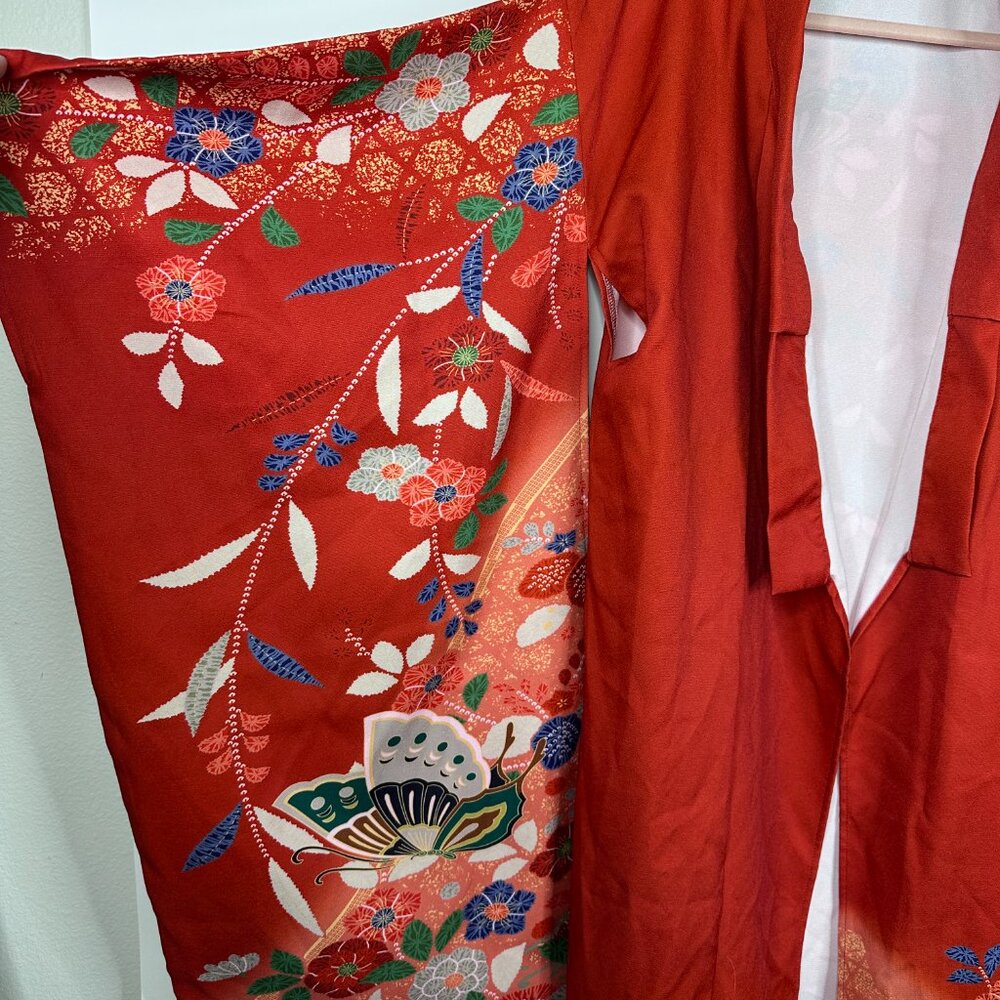 Vintage Japanese Traditional Kimono Robe IROHA Coming of Age Ceremonial #A1189 - Picture 4 of 7
